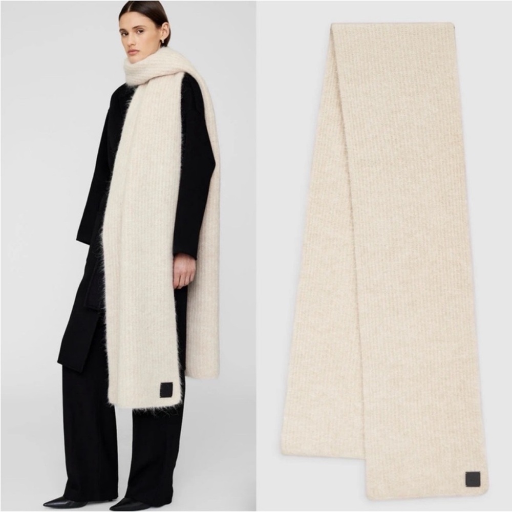 Anine Bing Emmett Alpaca Wool Blend Scarf